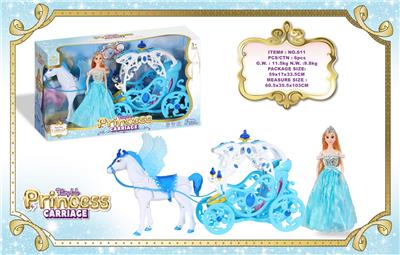 电动飞马+ 镂空花车+29CM实身公仔
马叫声马蹄声（4节5号电池,不包） - OBL10429223