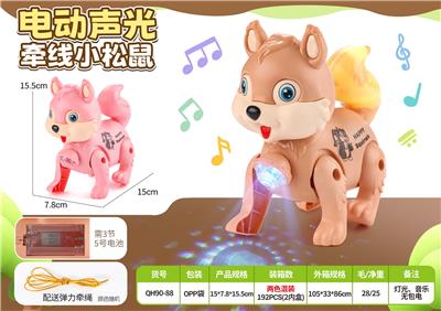 电动声光小松鼠+弹力牵绳 - OBL10429283
