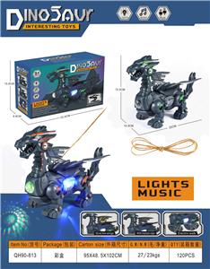 电动声光恐龙+弹力牵线 - OBL10429305