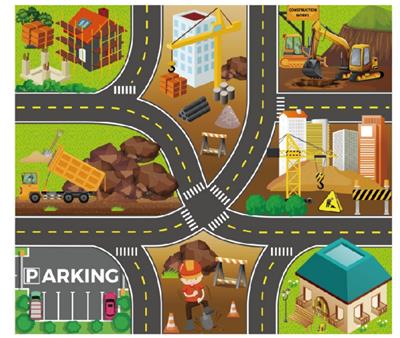 中号工程地图
80*70CM
无纺布，
加厚耐压耐皱，
可做地毯 - OBL10429860