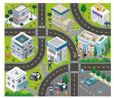 中号城市地图
80*70CM
无纺布，
加厚耐压耐皱，
可做地毯 - OBL10429862