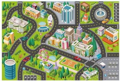 城市超大地图
145X98CM
无纺布，
加厚耐压耐皱，
可做地毯 - OBL10429865