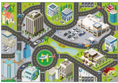 城市建设超大地图
145X98CM
无纺布，
加厚耐压耐皱，
可做地毯 - OBL10429872