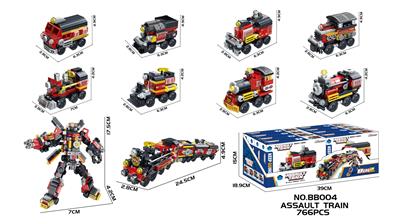 DIY益智拼装积木 机甲火车766PCS（8in2） - OBL10430253