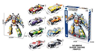 DIY益智拼装积木 超级赛车786PCS(8in1) - OBL10430257