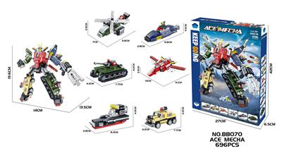 DIY益智拼装积木 王牌机甲696PCS（6in1） - OBL10430271