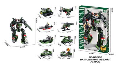 DIY益智拼装积木 战斗突击764PCS（8in1） - OBL10430279