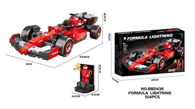 DIY益智拼装积木 闪电方程式514PCS （带颁奖台） - OBL10430299