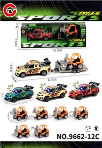 灯光声音回力涂鸦骨架跑车载滑行工程车 - OBL10430668