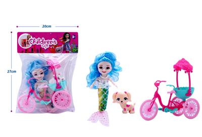 新款3.5寸美人鱼带宠物狗、三轮车配件 - OBL10432877