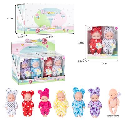 4寸实身2人睡眠娃娃带4声IC（6盒装） - OBL10437040