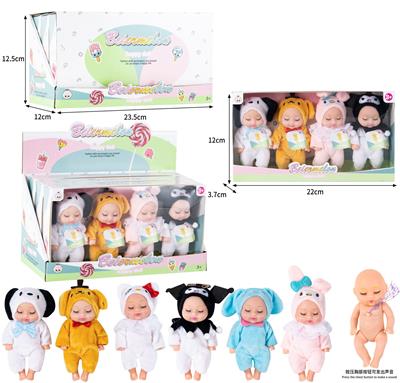 4寸实身4人睡眠娃娃带4声IC（3盒装） - OBL10437055