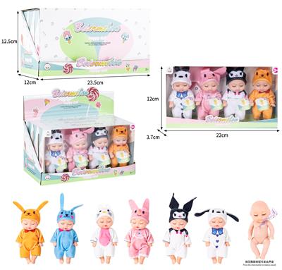 4寸实身4人睡眠娃娃带4声IC（3盒装） - OBL10437059