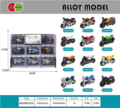 8PCS积木开窗盒
滑行合金摩托车 - OBL10438052