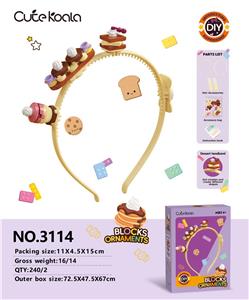 DIY小颗粒积木女孩发夹饰品（糕点系列-酥塔）36PCS - OBL10439127