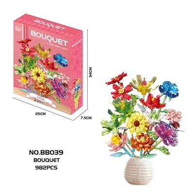 DIY拼装积木
花束（12款不同花束组合）982PCS - OBL10439473