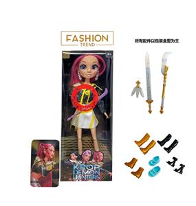 K-POP彩虹猎魔系列 1比1   带七彩灯光音乐12寸12关节实身真玻璃眼珠惊喜猎魔女团娃娃带耳环带一条猎魔大刀带金貂卡片一张 - OBL10441896