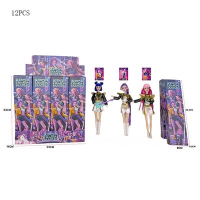 猎魔女团 K-POP带吉他，帽子，话筒，耳机11寸13关节实身盲盒包装 12PCS - OBL10441926