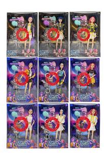 第1代K-POP 猎魔带灯光音乐 12关节实身猎魔女团，带直播器材带吉他套装 - OBL10443298