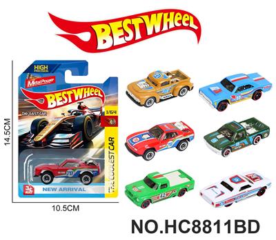 6款1:64皮卡，肌肉车，越野车合金车片装 - OBL10443499