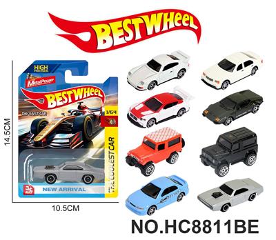 8款1:64合金车赛车，肌肉车，越野车，跑车片装 - OBL10443500