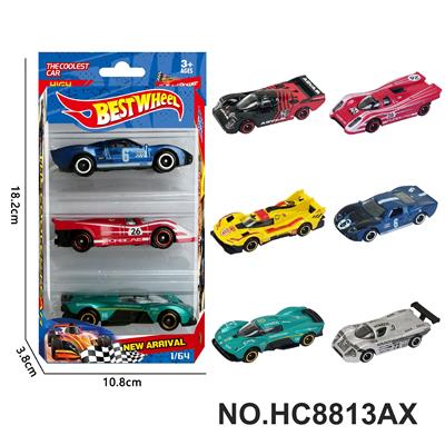 6款1:64赛车，跑车合金车3只装 - OBL10443502