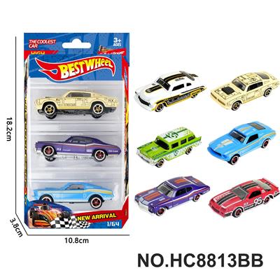 6款1:64复古老爷车肌肉车合金车3只装 - OBL10443506
