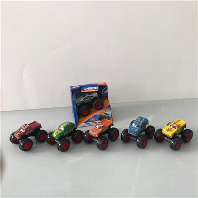 1: 64 Alloy large wheel inertia car with 6 mixed models for driving - OBL10445450