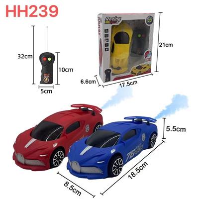 二通遥控车，带3D灯光1:24(喷雾)(红，蓝,黄) - OBL10447782