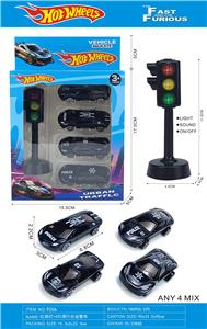 红绿灯+4只滑行合金警车 - OBL10450865