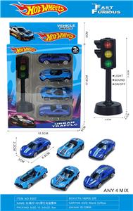 红绿灯+4只滑行合金警车 - OBL10450866