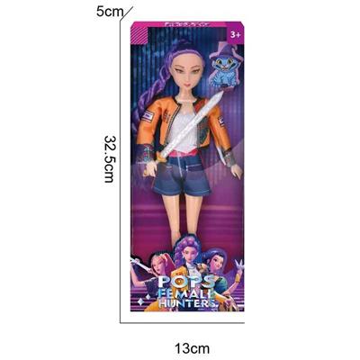 K-POP 猎魔女团真人版11.5寸12关节实身带Rumi鲁米打歌芭比带武器 - OBL10451165