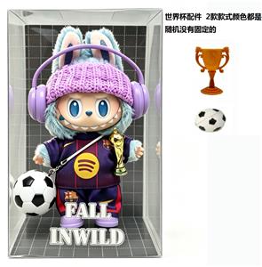 2026年世界杯衣服联名LABUBU毛绒公仔带足球带奖杯钥匙扣 - OBL10451477