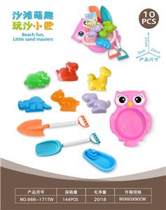 猫头鹰盘配沙滩配件配小船+恐龙沙滩配件(10)PCS - OBL10452305
