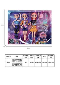 11.5寸开窗盒【实身11关节 带灯光 音乐 身体 5D 眼睛 三人装加刀 叉 剑和吉他鼓吸塑配件】K-POP猎魔女团 鲁米 米拉 佐伊 娃娃系列 - OBL10452904