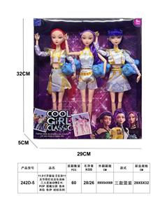 11.5寸开窗盒【实身11关节带灯光音乐身体  三人装加动物】K-POP 猎魔女团 鲁米 米拉 佐伊 娃娃系列 - OBL10452909