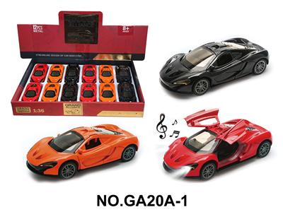 1:36回力合金车模-迈凯伦P1带灯光音乐 （3色混装） （12只/展示盒） - OBL10454097