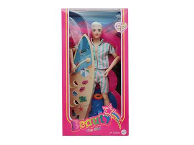 2023真人电影版11.5寸男人9关节实身BarBie明星芭比带冲浪板 - OBL10454583