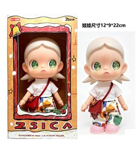 高品质POPMART泡泡玛特ZSIGA嘎子姐9寸14关节实身潮流手办摆件娃娃 - OBL10456548