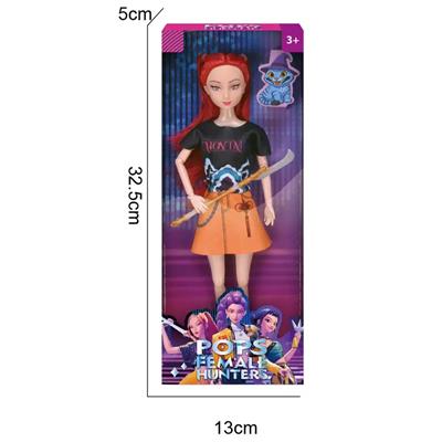 K-POP 猎魔女团真人版11.5寸12关节实身带Rumi鲁米打歌芭比带武器 - OBL10457262