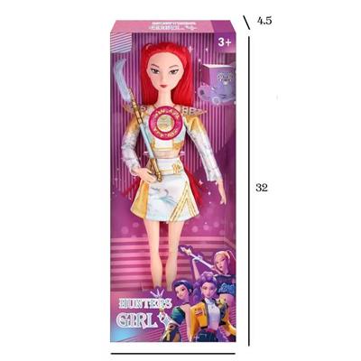 K-POP 猎魔女团动画版11.5寸12关节实身带七彩灯光主题曲Rumi鲁米打歌芭比带武器 - OBL10457266