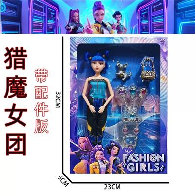 K-POP 猎魔女团带配件真人版11.5寸12关节实身芭比带小动物包包装饰吸塑 - OBL10457339