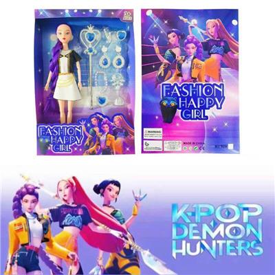 K-POP 猎魔女团真人版11.5寸12关节实身Rumi鲁米打歌芭比带吸塑配件 - OBL10457359