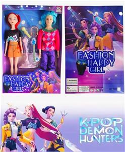 K-POP 猎魔女团真人版11.5寸12关节实身Rumi鲁米打歌芭比男女混装，带吸塑配件 - OBL10457363
