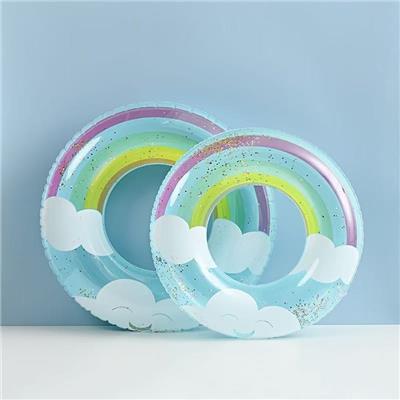 60cm（适合2-4岁）蓝色云朵加厚泳圈 - OBL10457469