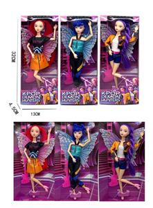 K-POP 猎魔女团动画版11.5寸活手实身摇滚芭芘带吉他三人随机混装 - OBL10458341
