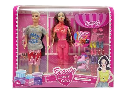 2023 真人电影版11.5寸实身BarBie明星男人芭比和女人芭比带12件芭比套装吸塑带溜冰鞋 - OBL10458960