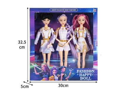 K-POP 猎魔女团真人版11.5寸12关节实身鲁米佐依米拉儿芭比带武器3人混装 - OBL10459257