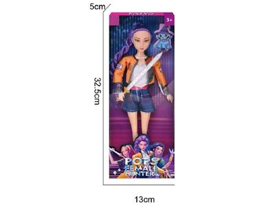K-POP 猎魔女团真人版11.5寸12关节实身带Rumi鲁米打歌芭比带武器 - OBL10459295