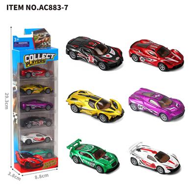 1:64合金跑车滑行（6只装） - OBL10462246